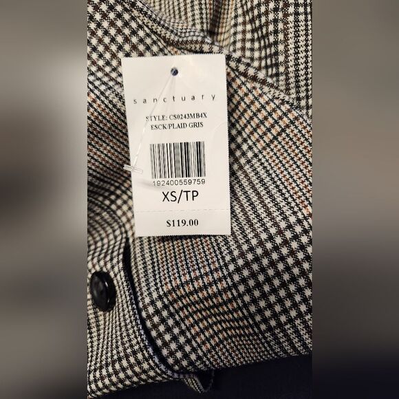 NWT Sanctuary brown plaid skirt - Picture 3 of 10